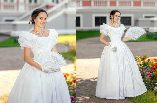 Аренда платья Бальное платье "Ромашки" в Москве — Прокат от Кет