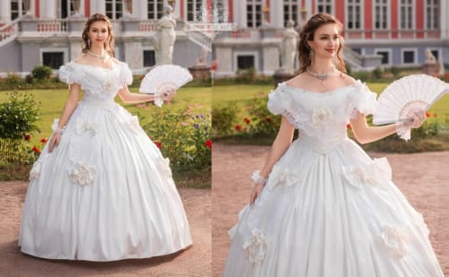 Аренда платья Бальное платье "Пионы" в Москве — Прокат от Кет