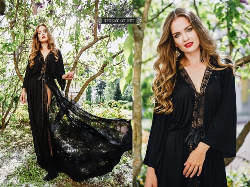 Аренда платья Пеньюар черный в Москве — Прокат от Кет