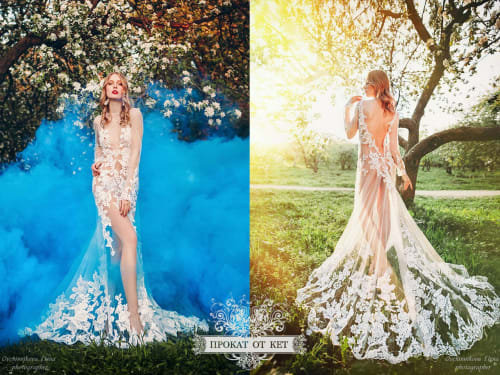 Аренда платья Будуарное платье "Белый Ангел" в Москве — Прокат от Кет