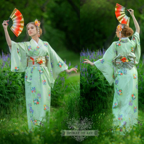 Аренда платья Кимоно Сшито из искусственного японского шёлка в Москве — Прокат от Кет