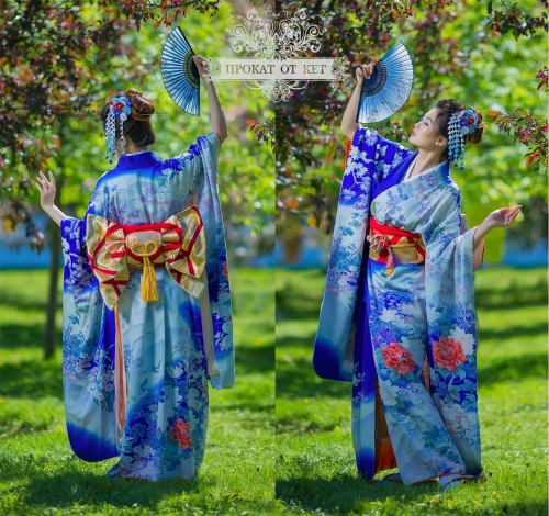Аренда платья Кимоно «Синий сад» в Москве — Прокат от Кет