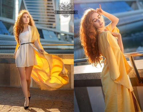 Аренда платья Жёлтое винтажное кимоно из Шёлка в Москве — Прокат от Кет