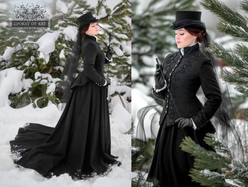 Аренда платья Зимняя амазонка «Чёрная леди» в Москве — Прокат от Кет