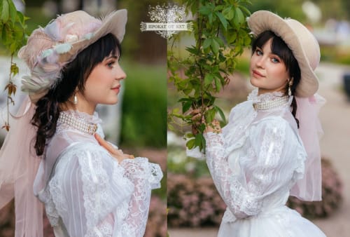 Аренда платья Прогулочная шляпка с цветами в Москве — Прокат от Кет