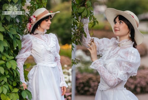 Аренда платья Прогулочная шляпка с цветами в Москве — Прокат от Кет