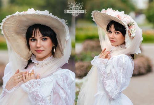 Аренда платья Прогулочная шляпка с цветами в Москве — Прокат от Кет