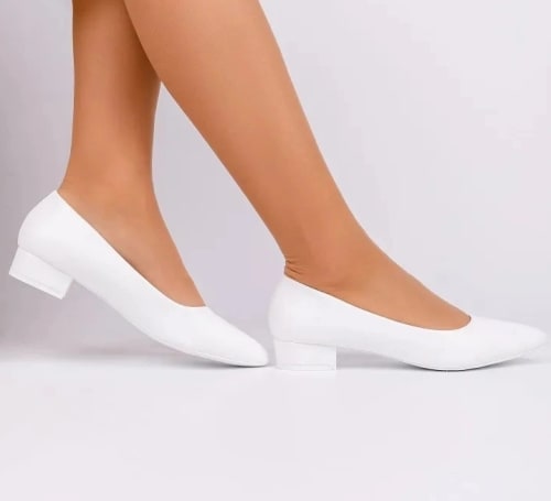 Аренда платья Туфли лодочки белые, кож в Москве — Прокат от Кет