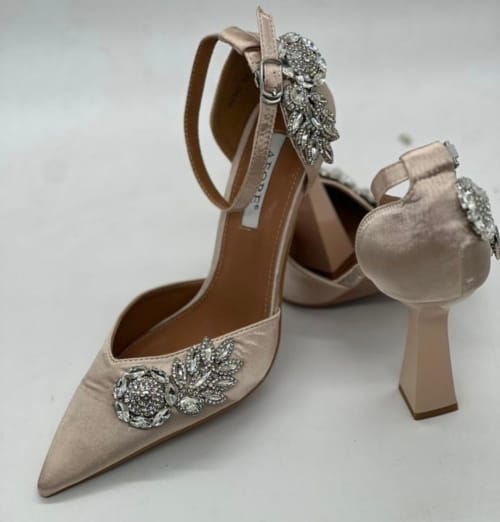Аренда платья Туфли бежевые из ткани в Москве — Прокат от Кет