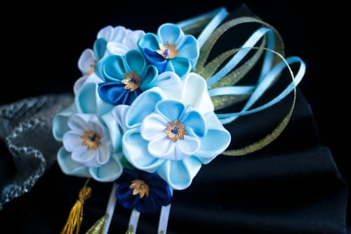 Аренда платья Канзаши «Лазурь» в Москве — Прокат от Кет