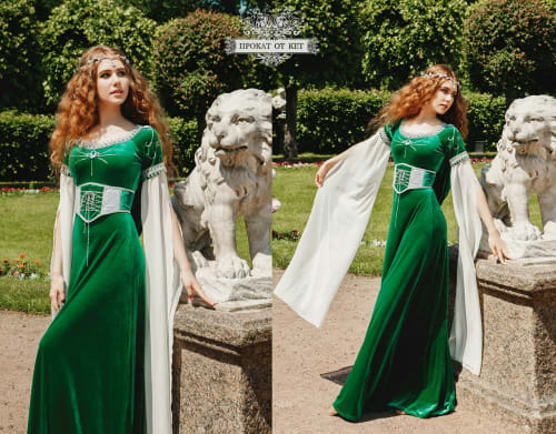 Аренда платья Эльфийское платье "Зелёная фея" в Москве — Прокат от Кет