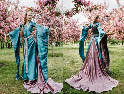 Аренда платья Эльфийское платье "Бирюзовый" в Москве — Прокат от Кет
