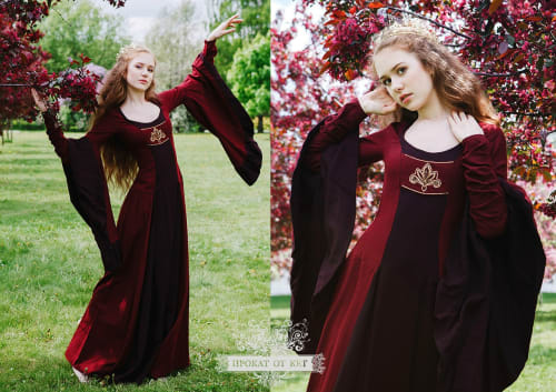 Аренда платья Эльфийское платье «Бордо» в Москве — Прокат от Кет