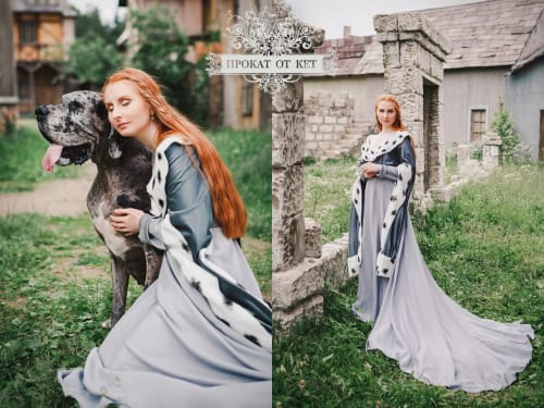 Аренда платья Средневековое платье "Серебряное" в Москве — Прокат от Кет