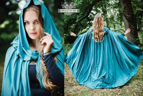 Аренда платья Плащ замшевый "Бирюза" в Москве — Прокат от Кет