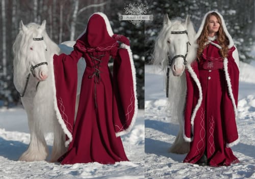 Аренда платья Плащ-пальто "Рождественский" в Москве — Прокат от Кет