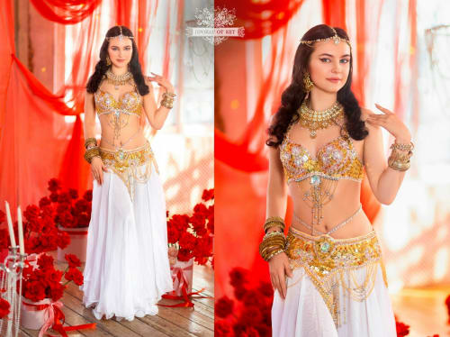 Аренда платья Костюм для восточных танцев (белый) в Москве — Прокат от Кет