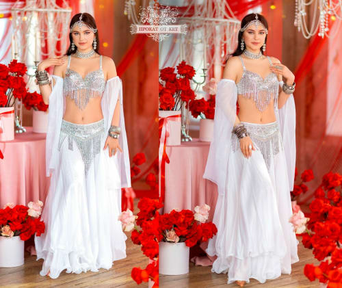 Аренда платья Комплект бело-серебристого цвета в Москве — Прокат от Кет