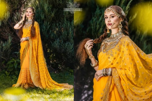 Аренда платья Индийское жёлтое сари в Москве — Прокат от Кет