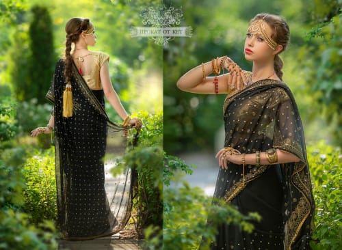 Аренда платья Винтажное сари (чёрное) в Москве — Прокат от Кет