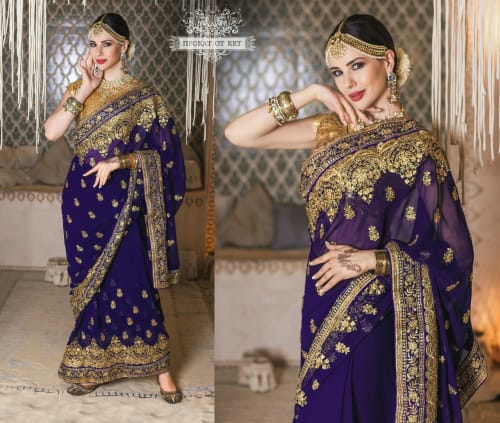 Аренда платья Шифоновое сари (фиолетовое) в Москве — Прокат от Кет