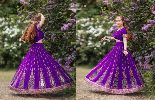 Аренда платья Фиолетовый костюм (топ, убка, дупата) в Москве — Прокат от Кет