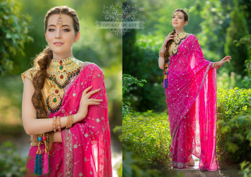 Аренда платья Винтажное сари (розовое) в Москве — Прокат от Кет