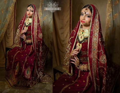 Аренда платья Дупата красная свадебная в Москве — Прокат от Кет