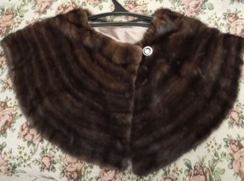 Горжетка из меха норки "Шоколад" - фото 3