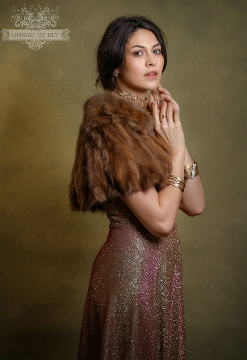 Овальная горжетка из тёмного соболя - фото 2