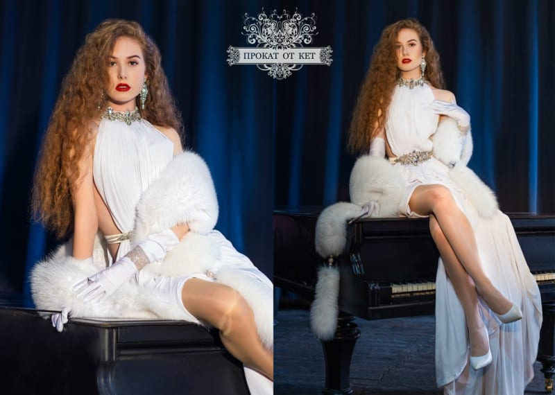 Широкая горжетка из песца "Мерилин" - фото 1