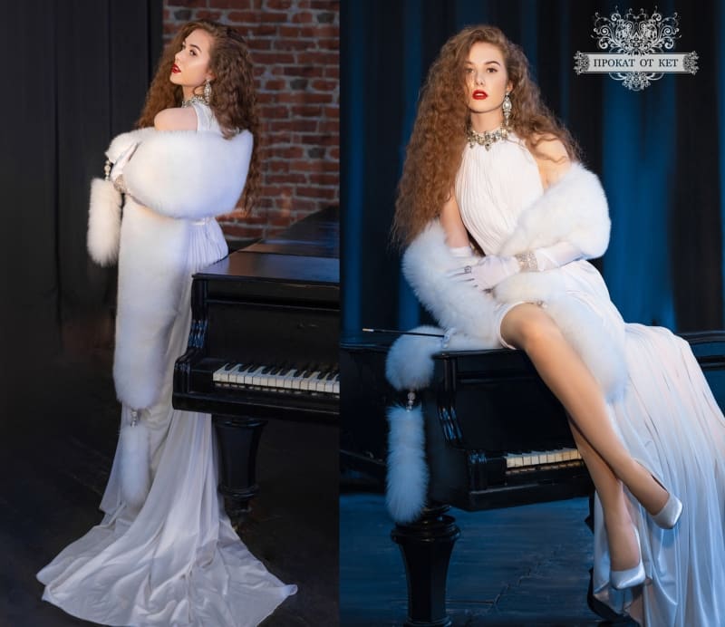 Широкая горжетка из песца "Мерилин" - фото 2