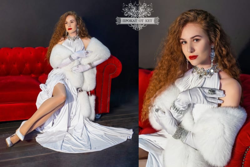 Широкая горжетка из песца "Мерилин" - фото 3