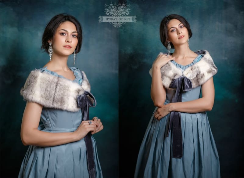 Узкая горжетка из норки-крестовки - фото 1