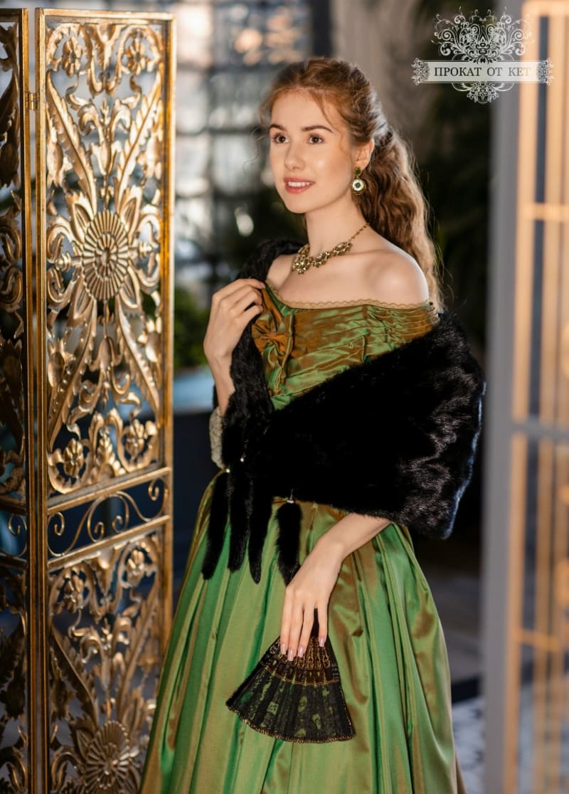 Горжетка из чёрной норки с хвостиками - фото 2