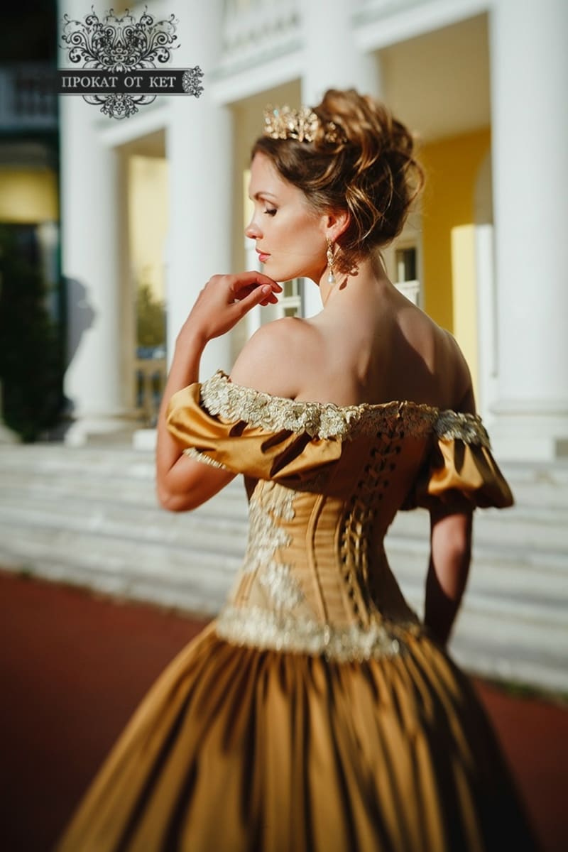 Бальное платье "Тёмное золото" - фото 3