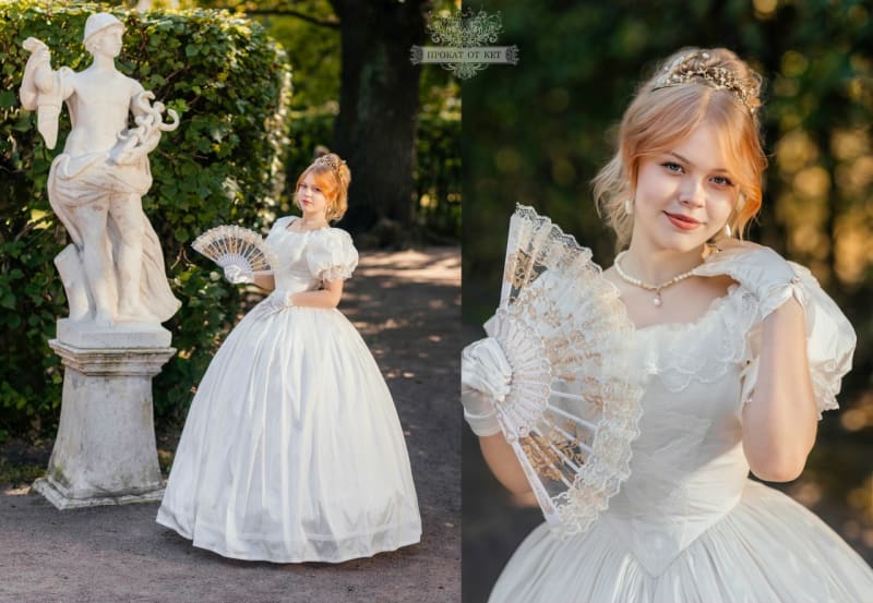 Бальное платье "Нежный молочный" - фото 3