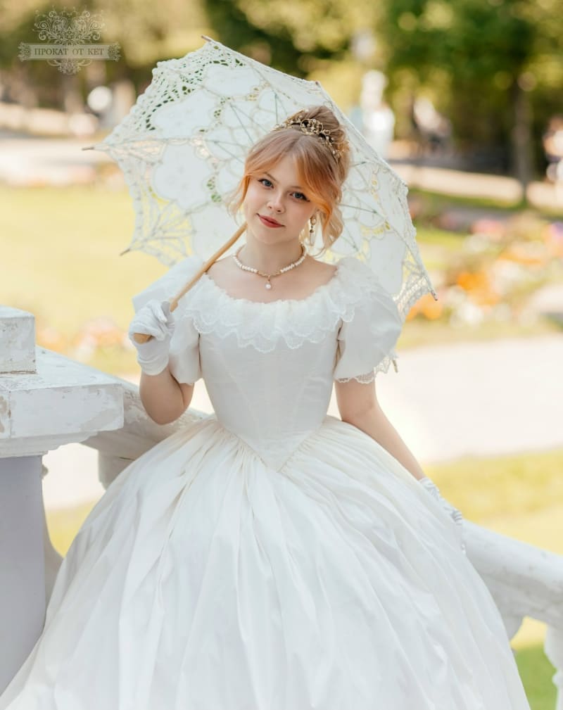 Бальное платье "Нежный молочный" - фото 4