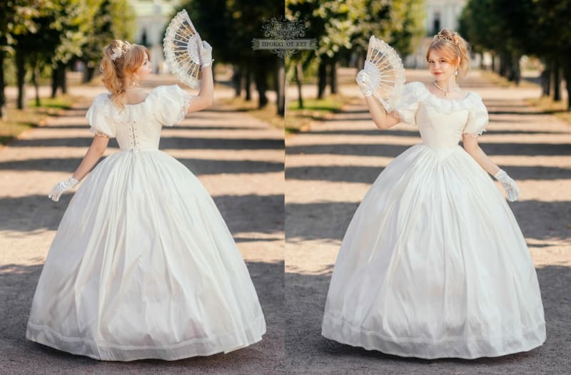 Бальное платье "Нежный молочный" - фото 5