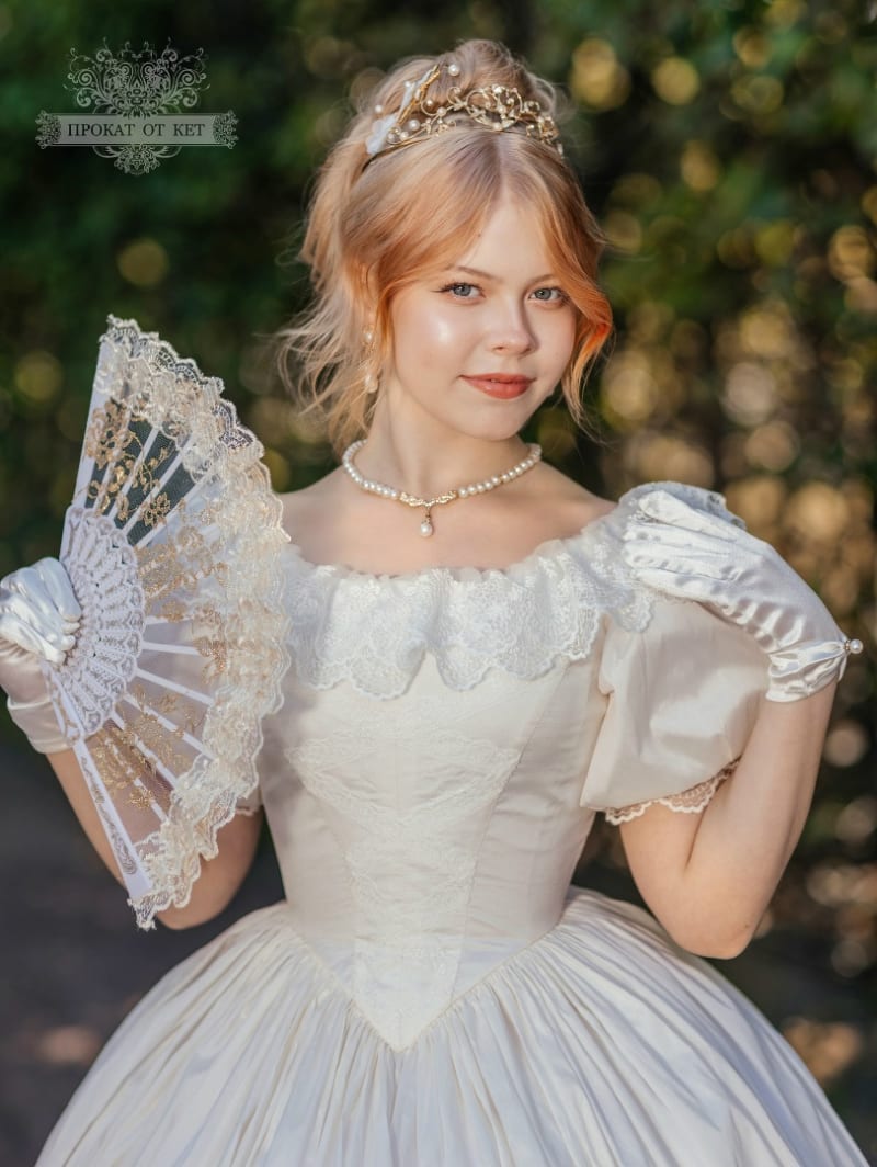 Бальное платье "Нежный молочный" - фото 6