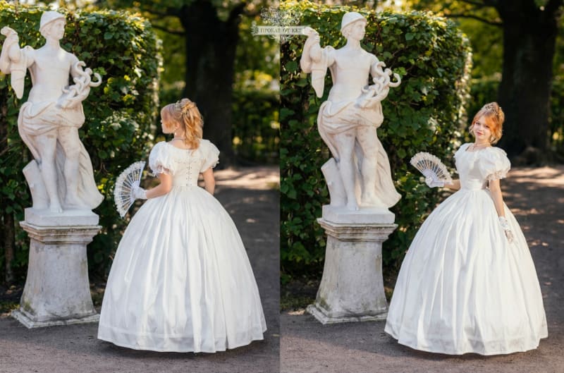 Бальное платье "Нежный молочный" - фото 7