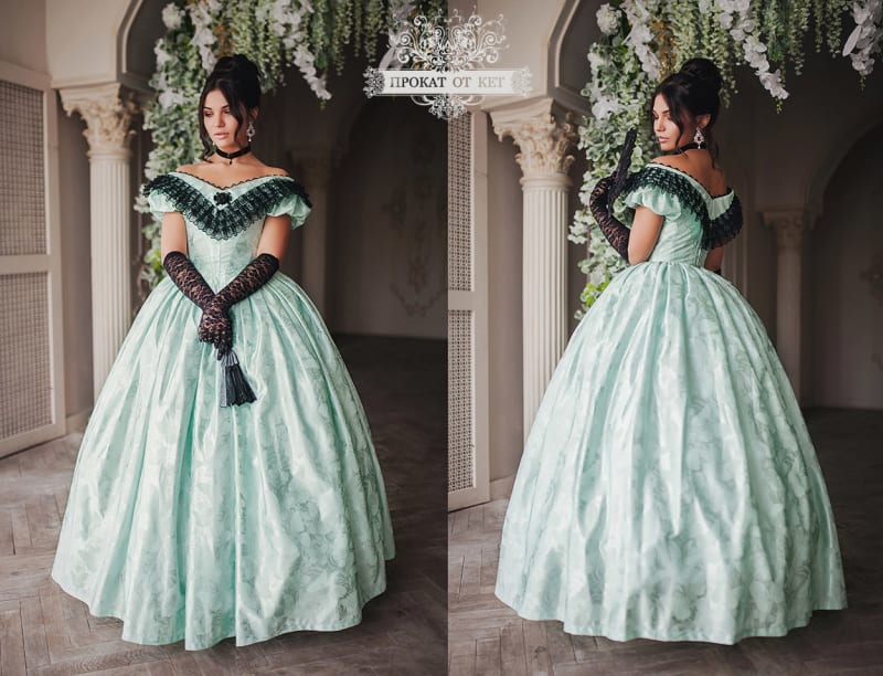 Бальное платье "Мятное" - фото 1