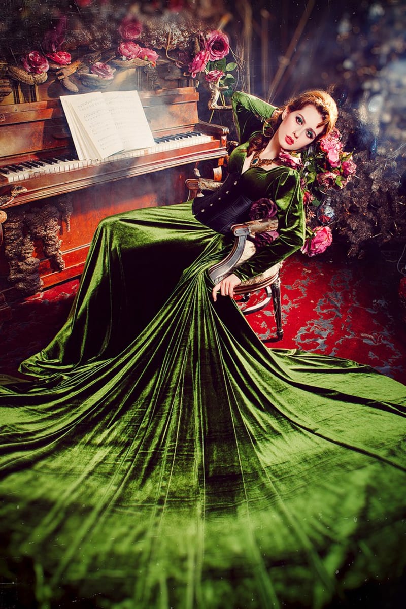 Платье бархатное "Средневековье" - фото 2