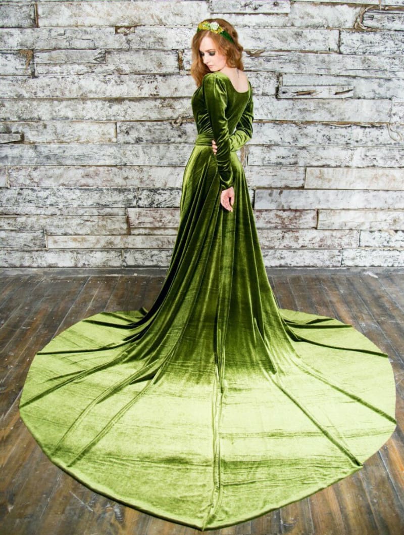 Платье бархатное "Средневековье" - фото 3