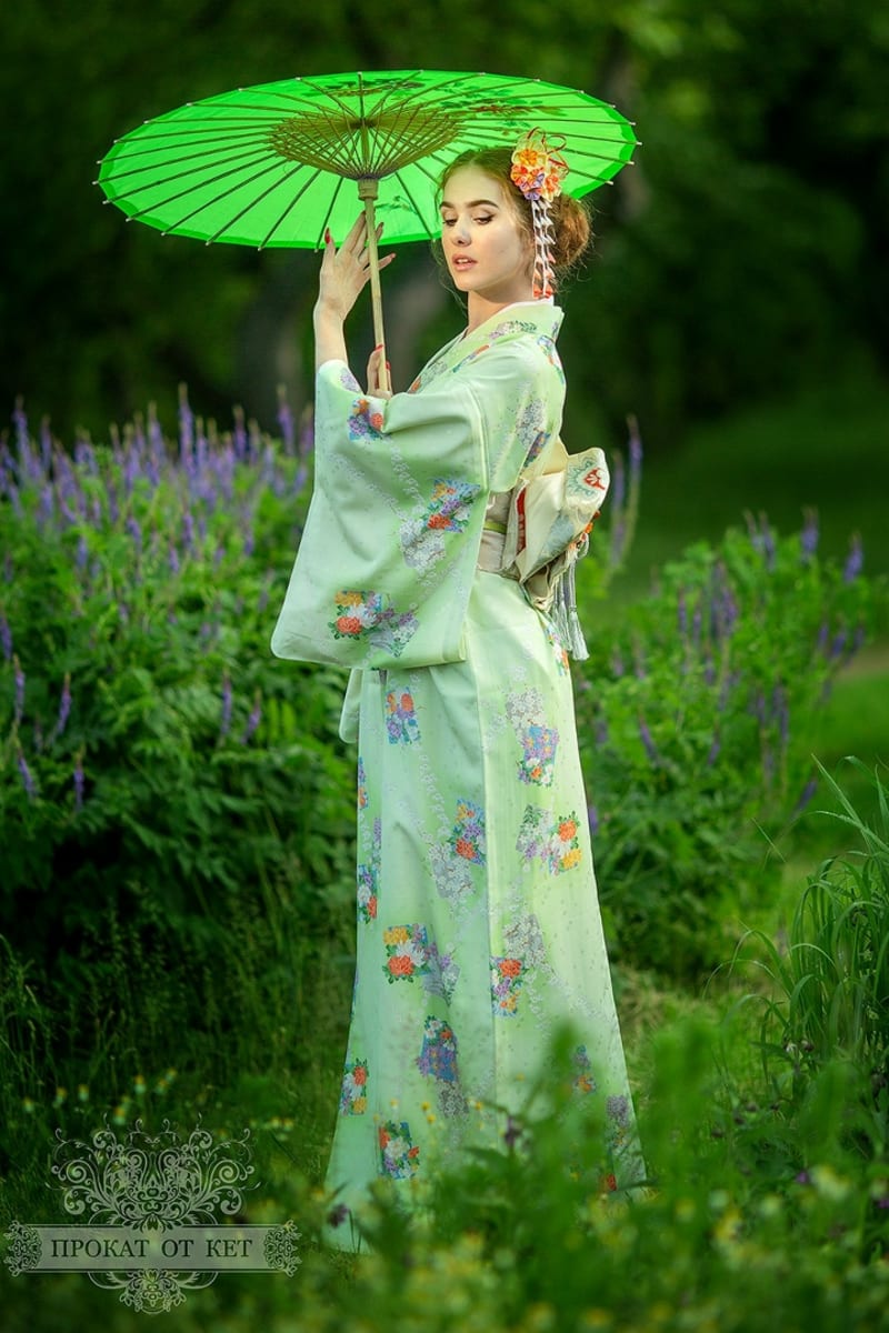 Кимоно Сшито из искусственного японского шёлка - фото 3