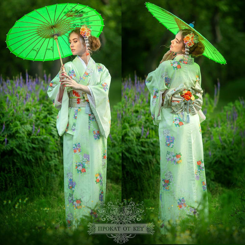 Кимоно Сшито из искусственного японского шёлка - фото 4