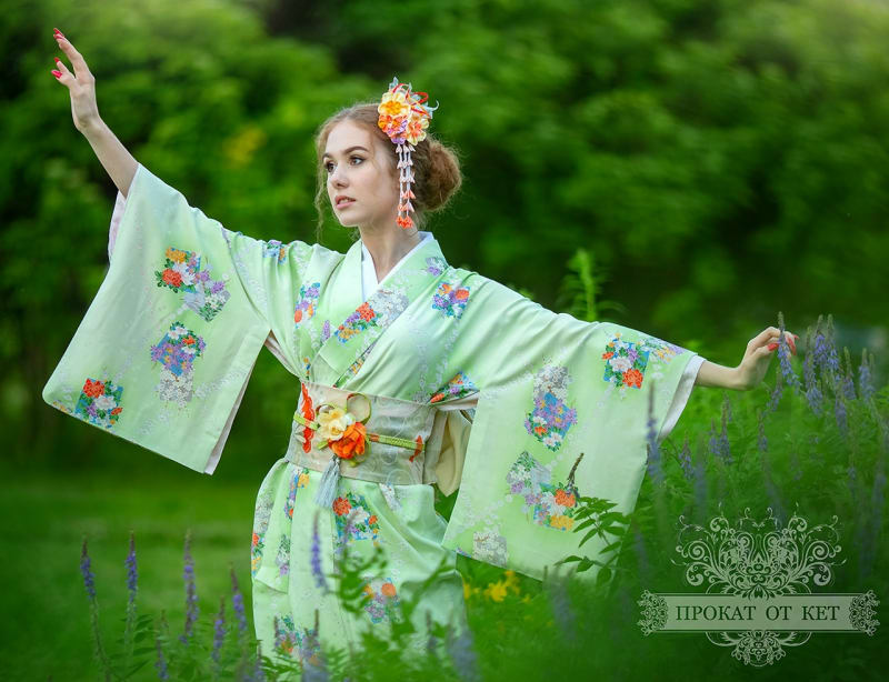 Кимоно Сшито из искусственного японского шёлка - фото 5