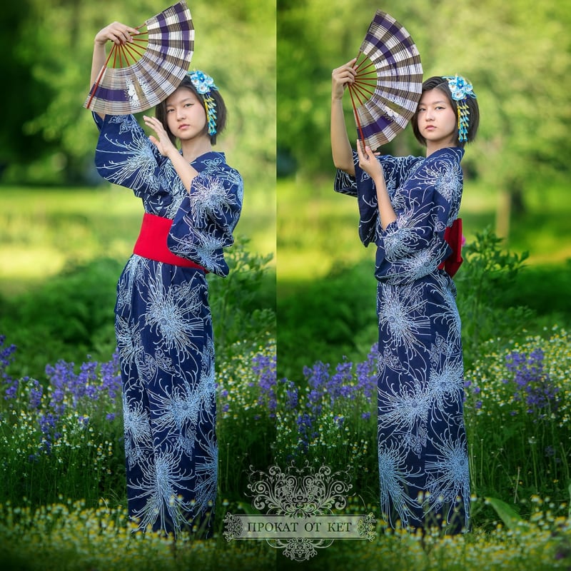 Винтажная хлопковая юката - фото 2