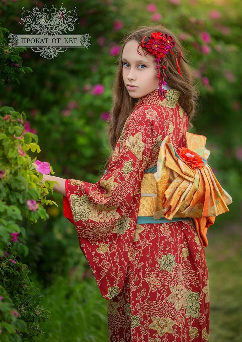 Кимоно «Красное в цветах» - фото 2