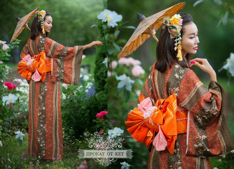 Кимоно «Цветочные полосы» - фото 1